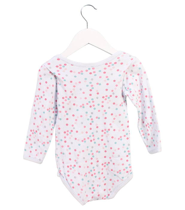 A Blue Long Sleeve Bodysuits from Petit Bateau in size 18-24M for girl. (Back View)