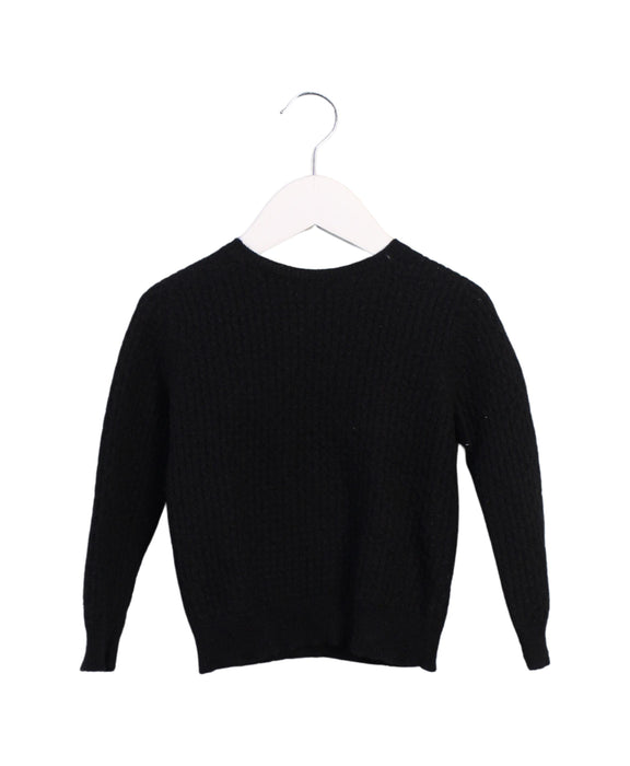 A Black Knit Sweaters from Bonpoint in size 3T for girl. (Front View)