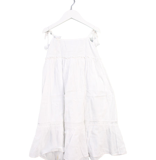 A White Sleeveless Dresses from Zhoe & Tobiah in size 4T for girl. (Front View)