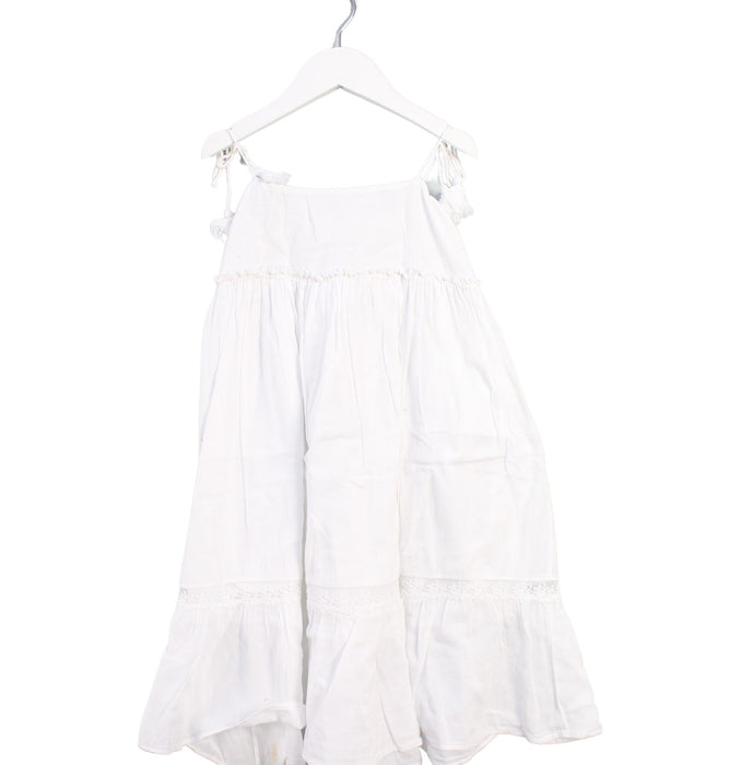 A White Sleeveless Dresses from Zhoe & Tobiah in size 4T for girl. (Front View)