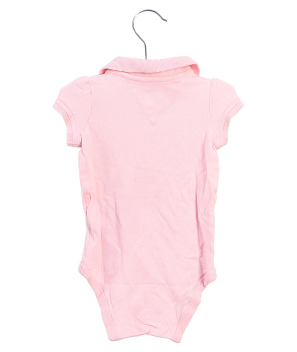 A Pink Short Sleeve Bodysuits from Tommy Hilfiger in size 3-6M for girl. (Back View)