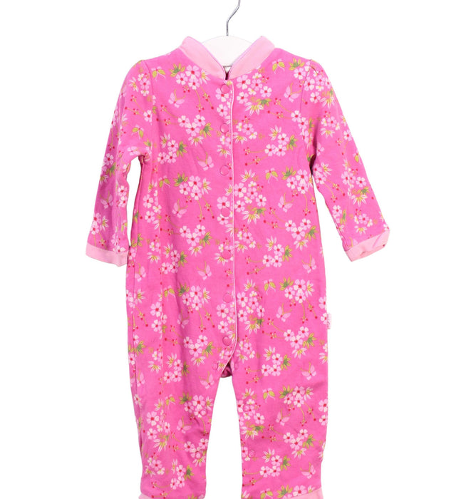 A Pink Long Sleeve Jumpsuits from Mides in size 6-12M for girl. (Front View)