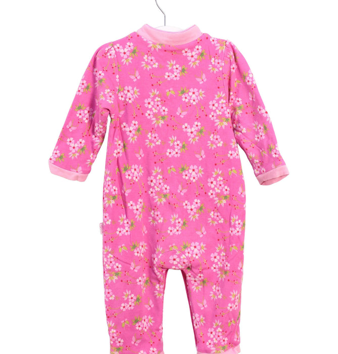 A Pink Long Sleeve Jumpsuits from Mides in size 6-12M for girl. (Back View)