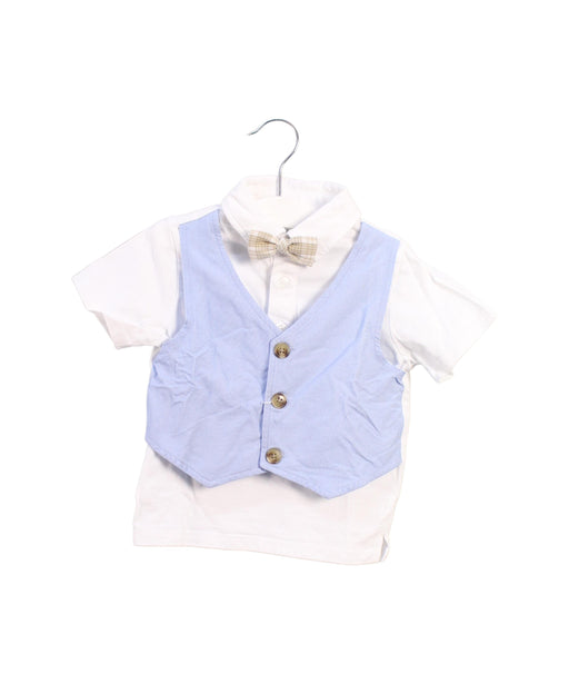 A Blue Short Sleeve Tops from Chickeeduck in size 18-24M for boy. (Front View)