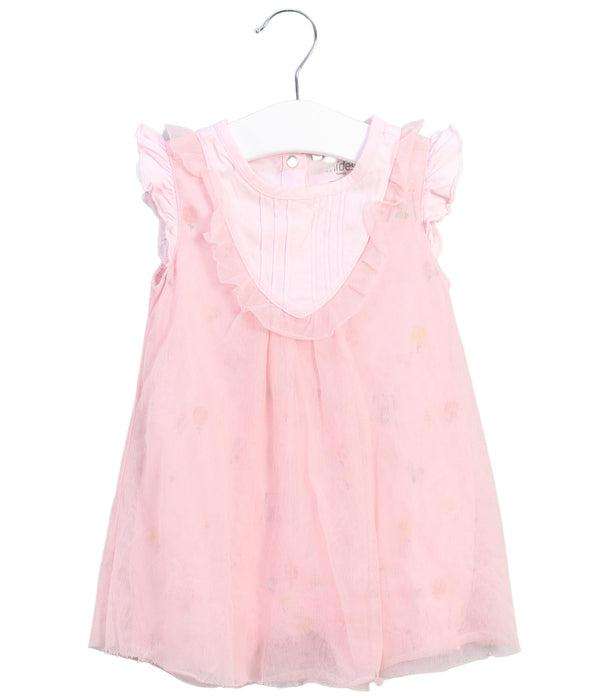 A Pink Rompers from Mides in size 6-12M for girl. (Front View)