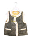 A Black Outerwear Vests from Mides in size 12-18M for girl. (Front View)