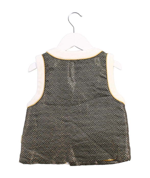 A Black Outerwear Vests from Mides in size 12-18M for girl. (Back View)