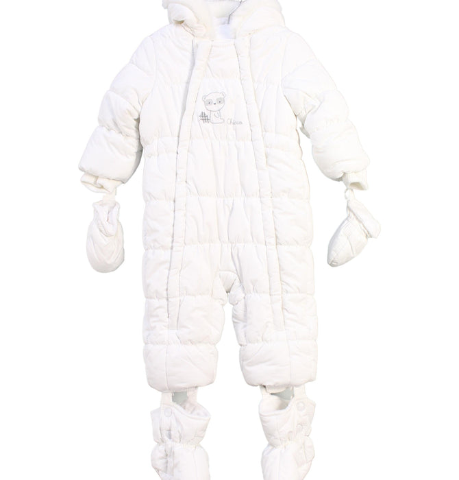 A White Snowsuits from Chicco in size 3-6M for neutral. (Front View)