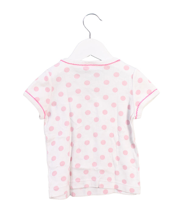 A Pink Short Sleeve T Shirts from Petit Bateau in size 3T for girl. (Back View)
