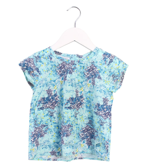 A Blue Short Sleeve Tops from La Compagnie des Petits in size 3T for girl. (Front View)