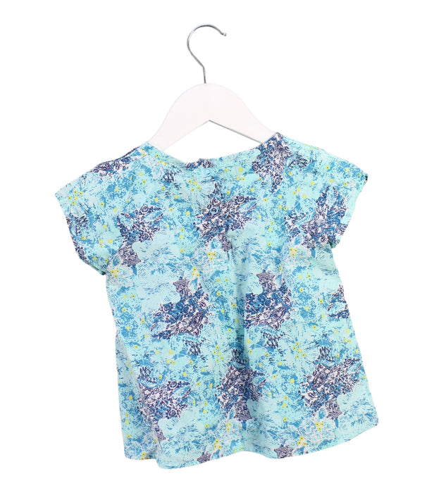 A Blue Short Sleeve Tops from La Compagnie des Petits in size 3T for girl. (Back View)