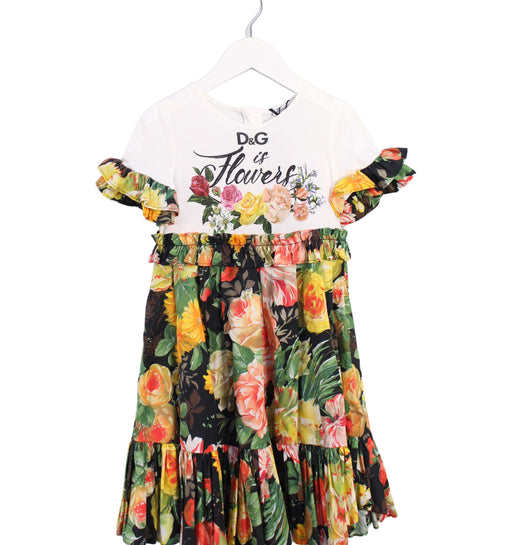 A Multicolour Short Sleeve Dresses from Dolce & Gabbana in size 2T for girl. (Front View)