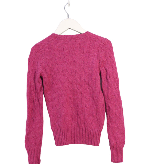 A Pink Knit Sweaters from Ralph Lauren in size 12Y for girl. (Back View)