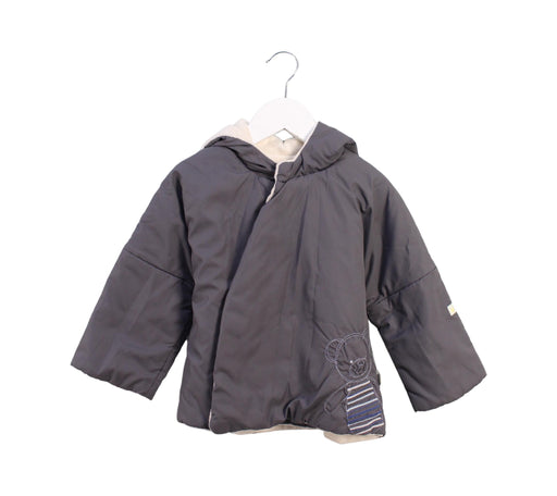 A Grey Puffer/Quilted Jackets from Kaloo in size 12-18M for neutral. (Front View)