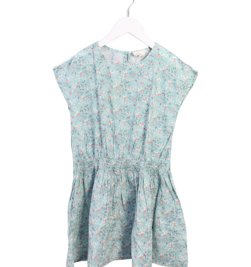 A Blue Short Sleeve Dresses from Arsène et les pipelettes in size 6T for girl. (Front View)