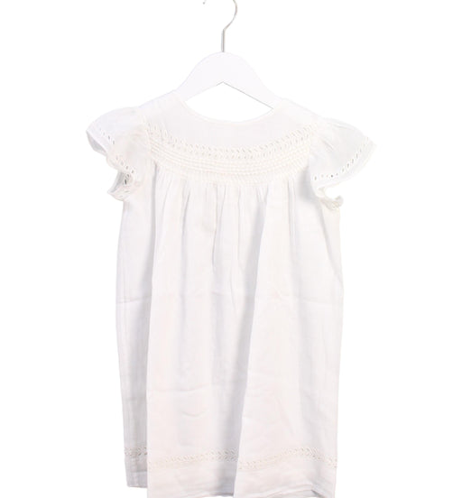 A White Short Sleeve Dresses from Bonpoint in size 4T for girl. (Front View)