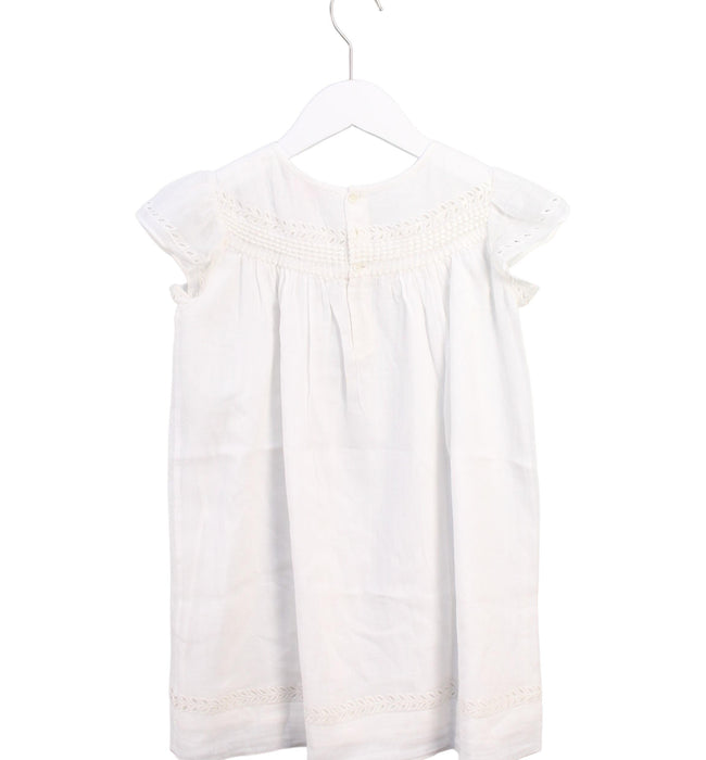 A White Short Sleeve Dresses from Bonpoint in size 4T for girl. (Back View)