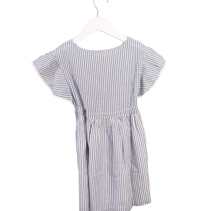 A Blue Short Sleeve Dresses from Arsène et les pipelettes in size 6T for girl. (Back View)