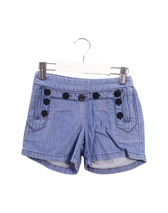 A Blue Shorts from Chloe in size 5T for girl. (Front View)