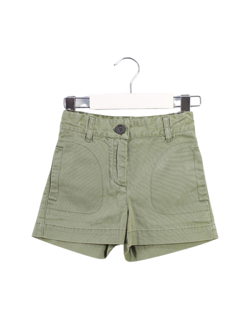 A Green Shorts from Bonpoint in size 4T for girl. (Front View)