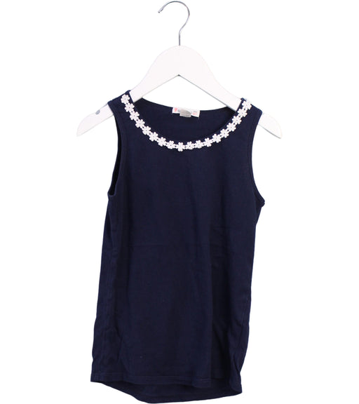 A Navy Sleeveless Tops from Crewcuts in size 6T for girl. (Front View)