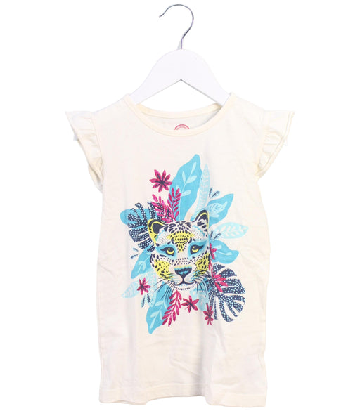 A Ivory Sleeveless Tops from La Compagnie des Petits in size 6T for girl. (Front View)