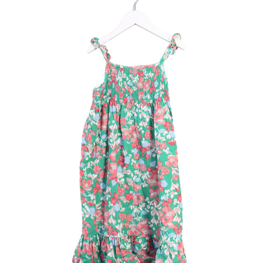 A Green Sleeveless Dresses from Joules in size 6T for girl. (Front View)