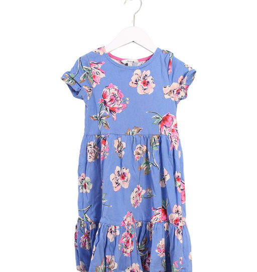 A Blue Short Sleeve Dresses from Joules in size 6T for girl. (Front View)
