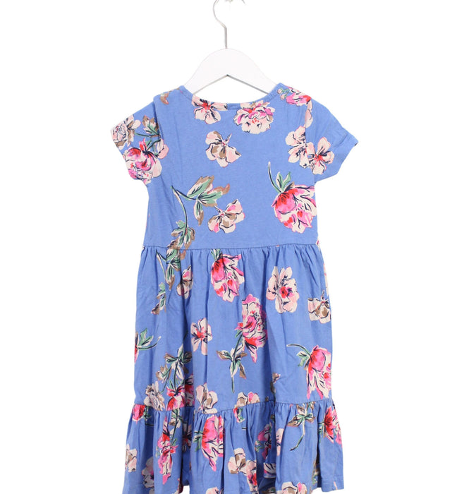 A Blue Short Sleeve Dresses from Joules in size 6T for girl. (Back View)