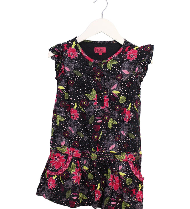 A Black Sleeveless Dresses from La Compagnie des Petits in size 5T for girl. (Front View)