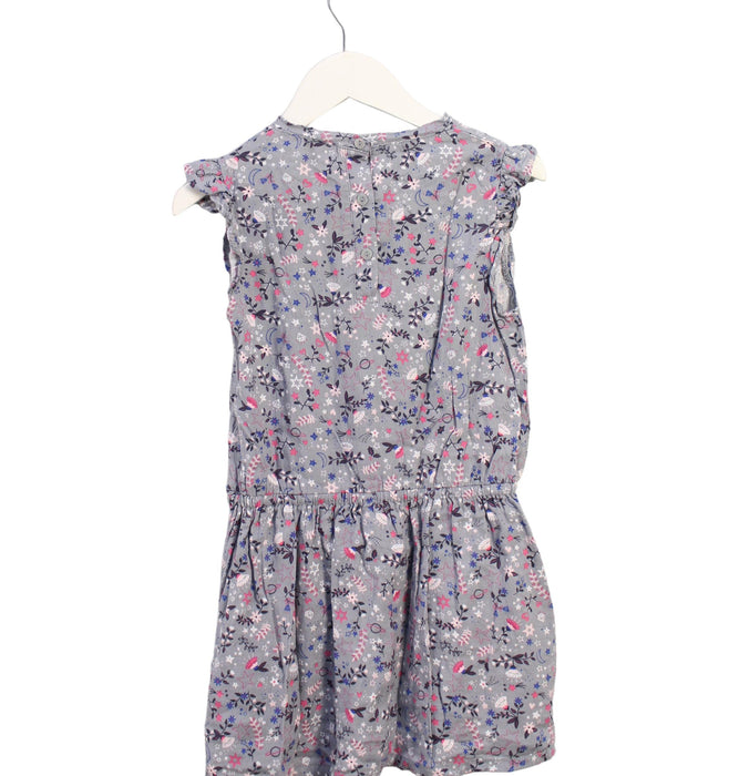 A Grey Sleeveless Dresses from La Compagnie des Petits in size 6T for girl. (Back View)