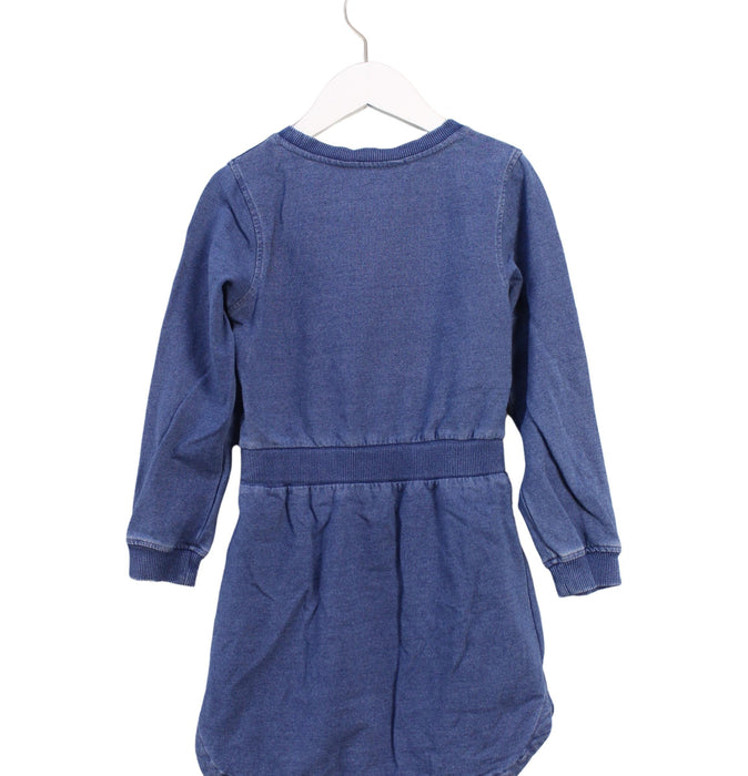 A Blue Long Sleeve Dresses from Joules in size 6T for girl. (Back View)