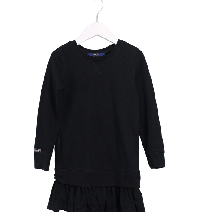 A Black Sweater Dresses from Polo Ralph Lauren in size 5T for girl. (Front View)