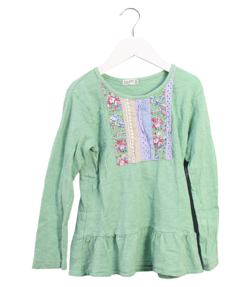 A Green Long Sleeve Tops from Ragmart in size 5T for girl. (Front View)