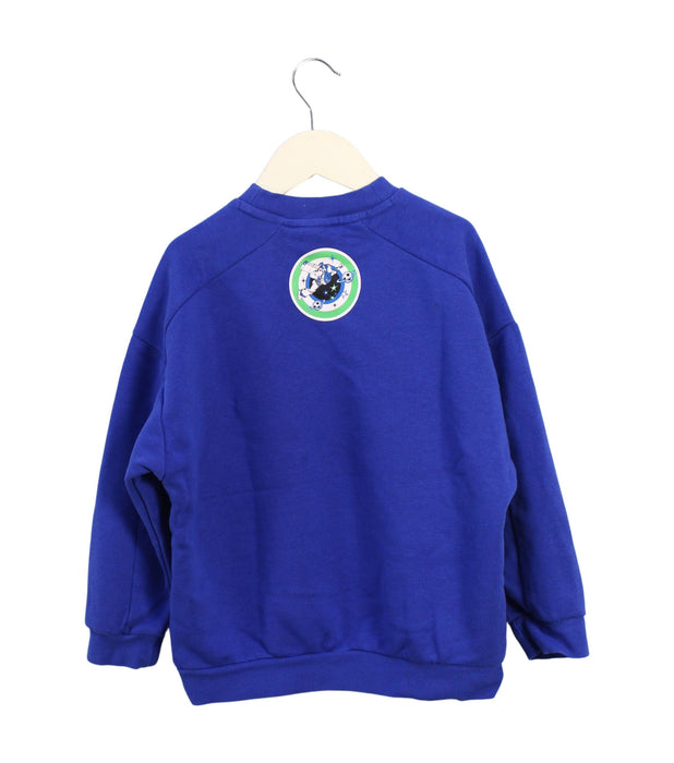 A Blue Crewneck Sweatshirts from Adidas in size 4T for boy. (Back View)