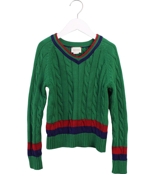 A Green Knit Sweaters from Gucci in size 6T for neutral. (Front View)