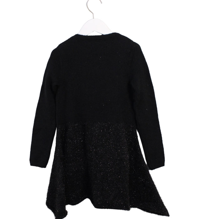 A Black Sweater Dresses from Sisley in size 6T for girl. (Back View)