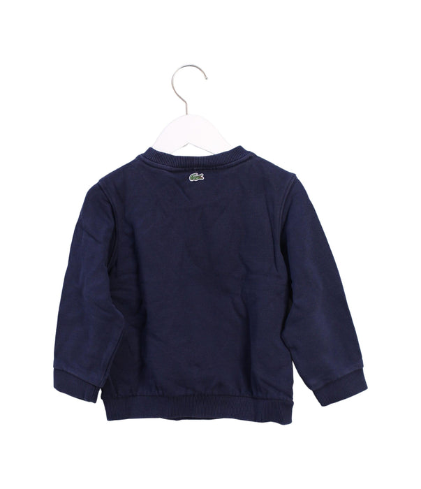 A Blue Crewneck Sweatshirts from Lacoste in size 6T for boy. (Back View)