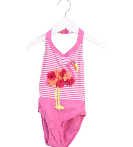 A Pink Swimsuits from Monsoon in size 5T for girl. (Front View)