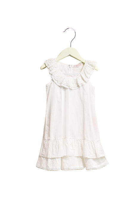 A White Sleeveless Dresses from Nicholas & Bears in size 4T for girl. (Front View)