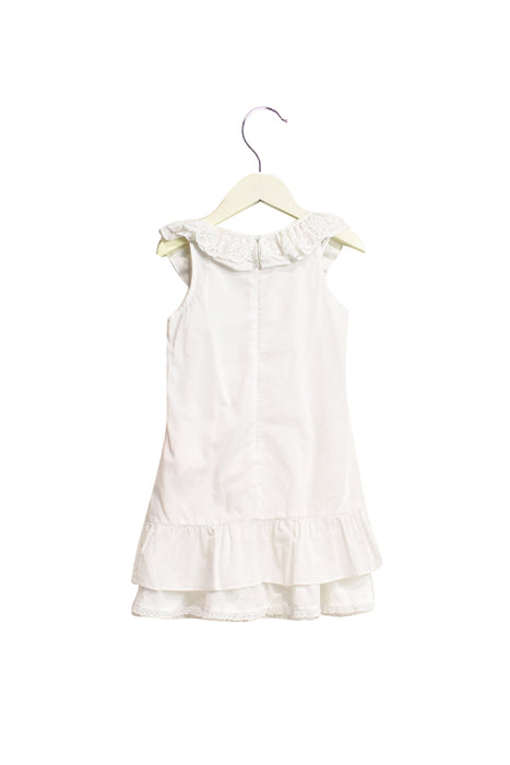 A White Sleeveless Dresses from Nicholas & Bears in size 4T for girl. (Back View)