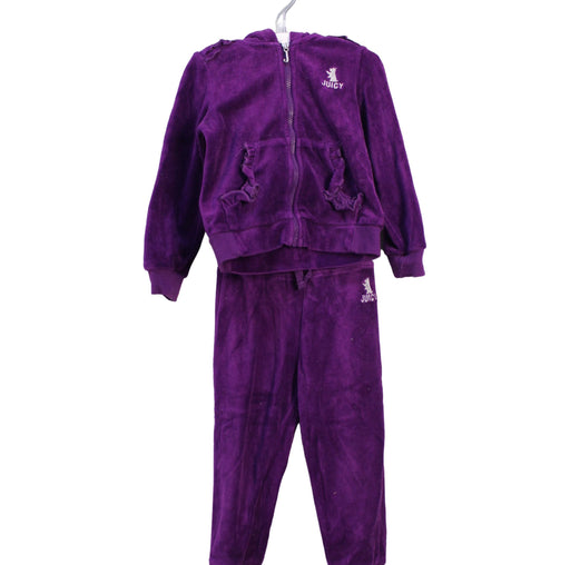 A Purple Pants Sets from Juicy Couture in size 2T for girl. (Front View)