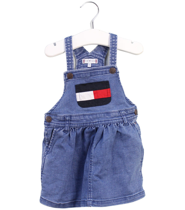 A Blue Overall Dresses from Tommy Hilfiger in size 6-12M for girl. (Front View)