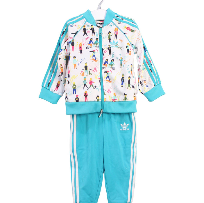 A Teal Pants Sets from Adidas in size 6-12M for girl. (Front View)