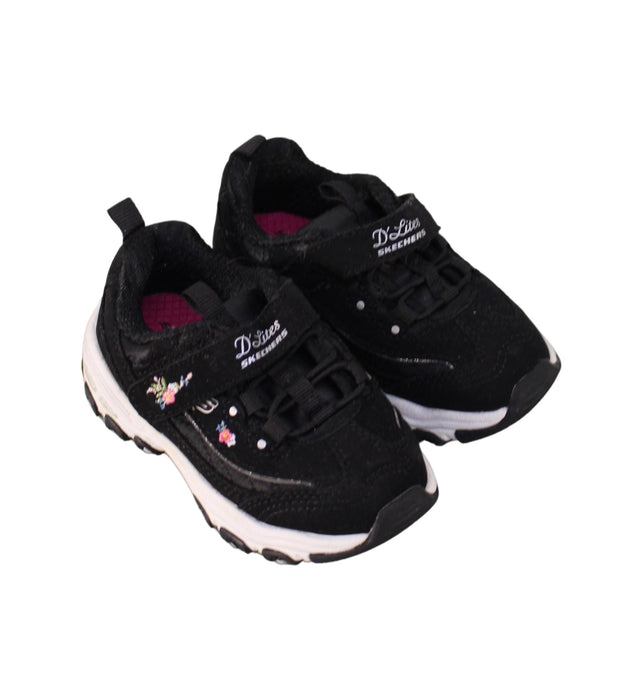 A Black Sneakers from Skechers in size 18-24M for girl. (Front View)