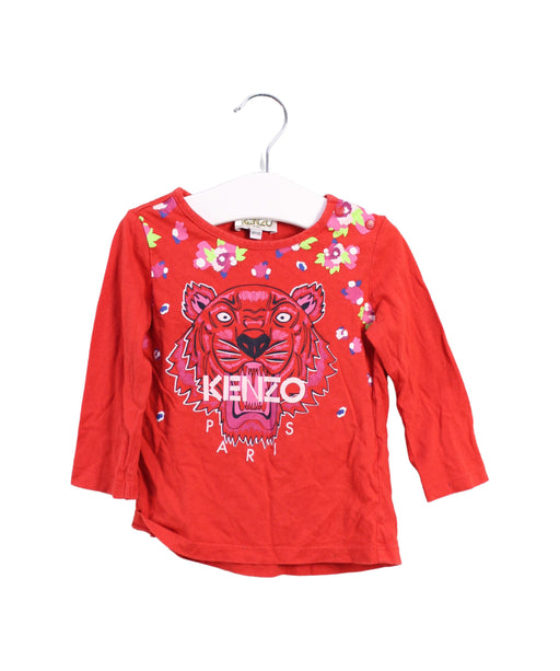 A Red Long Sleeve Tops from Kenzo in size 12-18M for girl. (Front View)