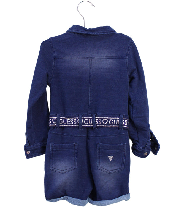 A Blue Long Sleeve Rompers from Guess in size 2T for girl. (Back View)