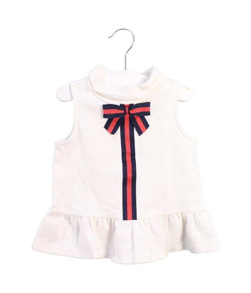 A Ivory Sleeveless Tops from Janie & Jack in size 2T for girl. (Front View)