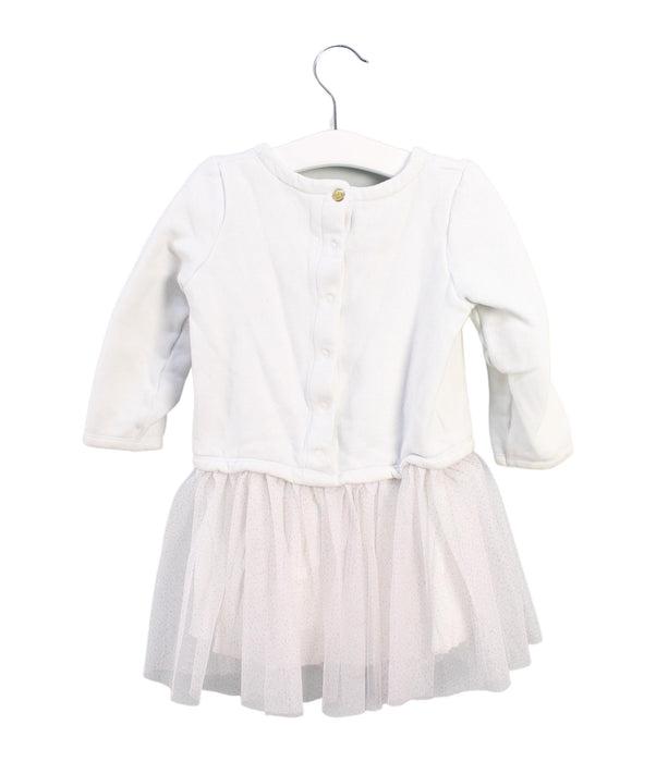 A White Sweater Dresses from Petit Bateau in size 3T for girl. (Back View)