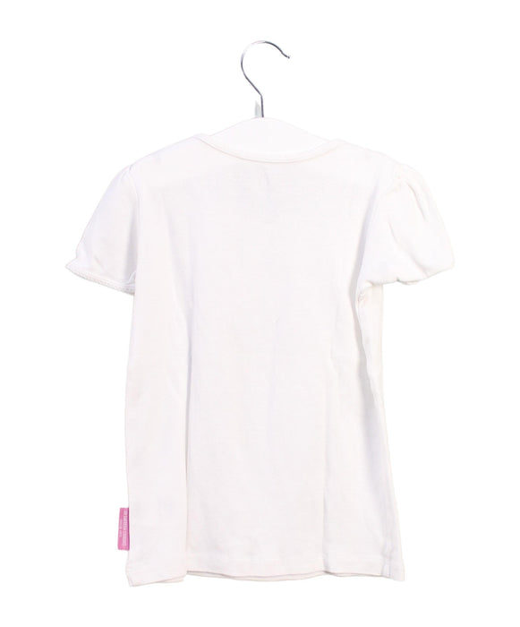 A White Short Sleeve T Shirts from Cherokee in size 4T for girl. (Back View)